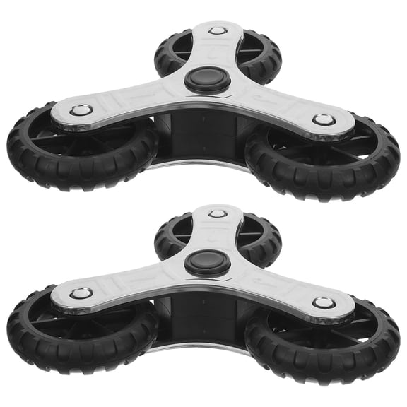 REOFLYUP 2Pcs Replacement Stair Climbing Wheels with Rubber Rollers for Carts