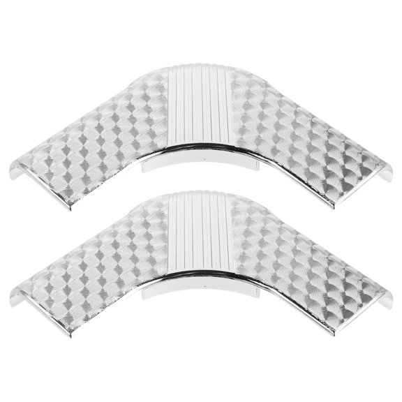 REOFLYUP 2Pcs Textured Plastic Pool Table Corner Bumpers Plated Silver Impact Resistant Replacement