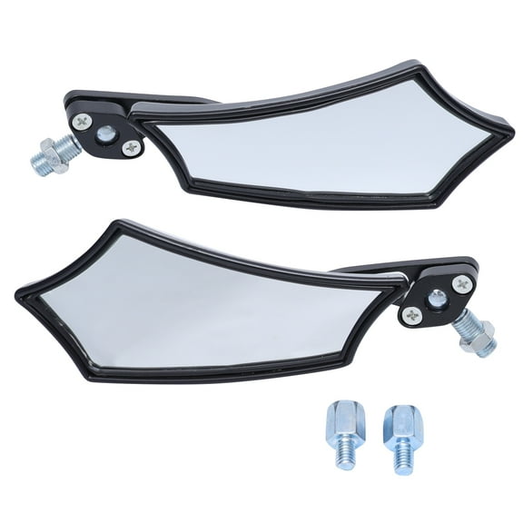 REOFLYUP 2Pcs Motorbike Rearview Mirror Black Handlebar Reversing Mirror with Unique Structure Design