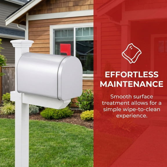 REOFLYUP Set of 2 Vintage White Metal Mailboxes with Red Flags, Decorative Tin Letter Boxes for Home and Outdoor Use