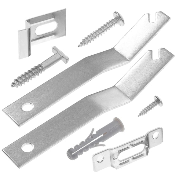REOFLYUP 2Sets Plated Silver Picture Hanging Kit Durable Anti Theft Locking Hardware for Galleries and Homes