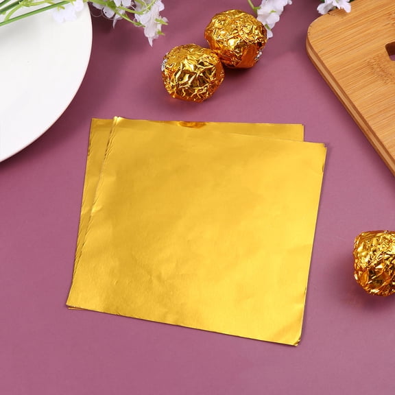 REOFLYUP 300PCS Aluminum Foil Wrapping Paper for Food Storage, Oxidation-Resistant Chocolate Wrappers