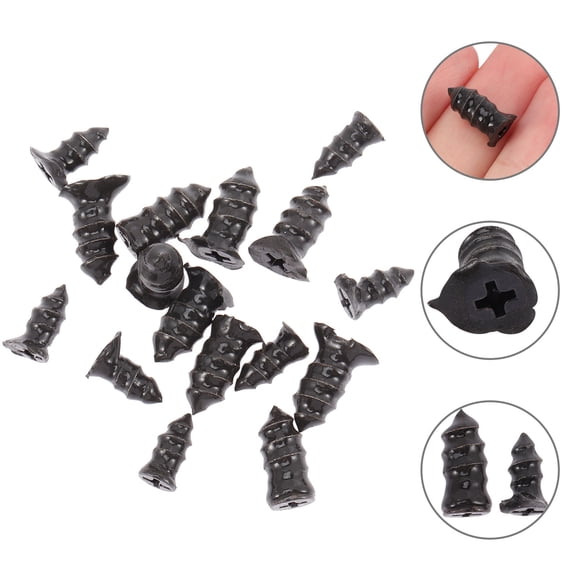 REOFLYUP 32Pcs Tire Repair Tools Car Tire Nails Black Rubber Wear Resistant Screws