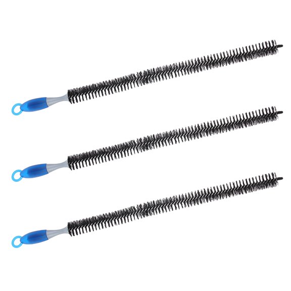 REOFLYUP 3Pcs Longer Handle Brush for Car Engine Cleaning Flexible Multi Use Radiator and Dryer Vent Cleaner