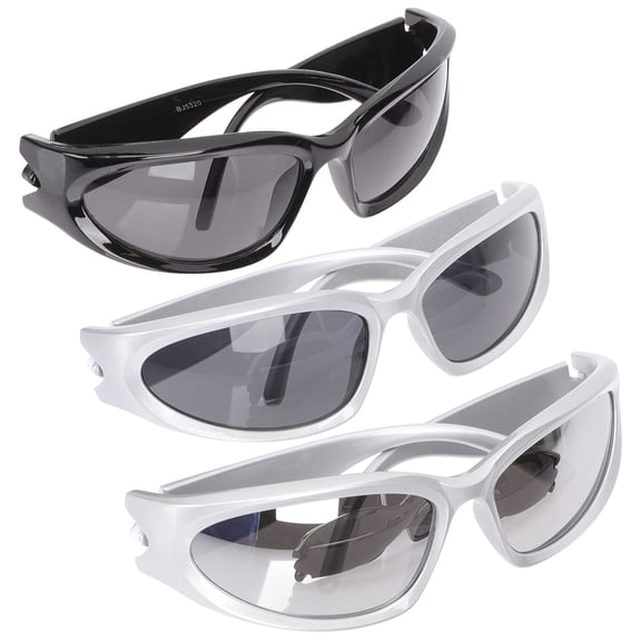 REOFLYUP 3Pcs Fashionable Plastic Frame Sunglasses with Premium Lenses for Sports