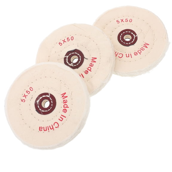 REOFLYUP 3pcs Drill Bit Buffing Wheel Accessory Cloth White for Workshop Use