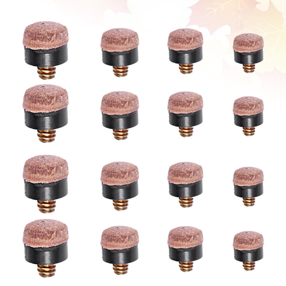 REOFLYUP 40Pcs Assorted Color Billiard Cue Head Replacement Set with Screw in Ferrules for Cue Control