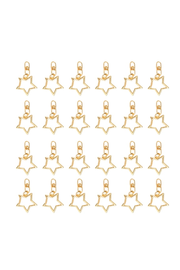 48Pcs Golden Metal Keyring with Durable Zinc Alloy for Convenient Key Organization