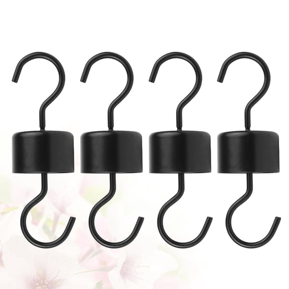 REOFLYUP 4Pack Rustproof Hummingbird Feeder Hooks for Outdoor Use in Black