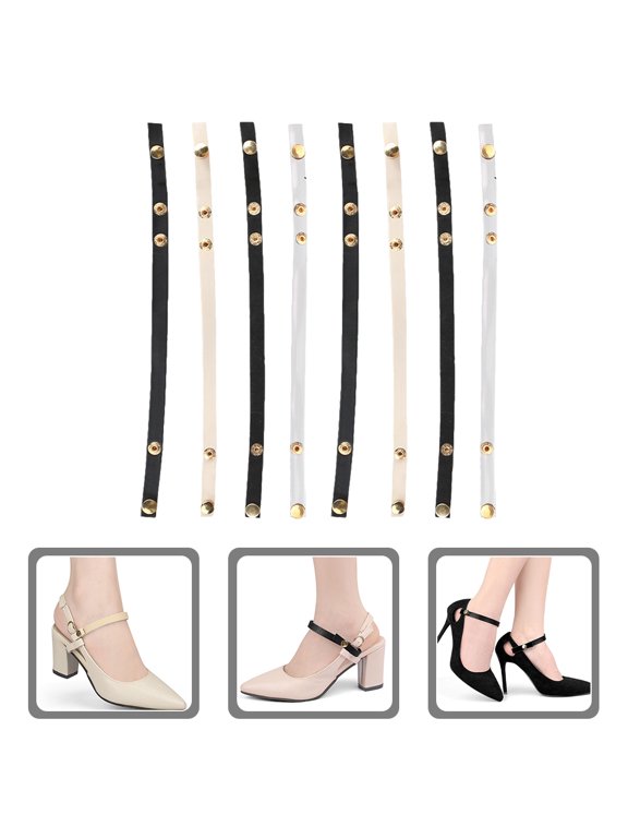 Snap Button Straps Detachable Ankle Straps for High Heels 4Pairs