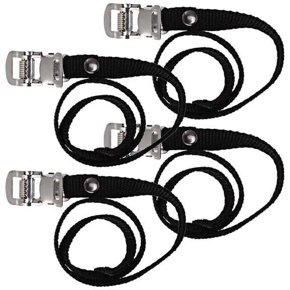 REOFLYUP 4Pcs Wear Resistant Nylon Bike Toe Straps with Steel Buckle for Mountain and Fixed Gear Bikes