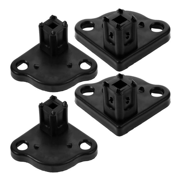 REOFLYUP 4Pcs Camping Tent Foot Base Black PP Bracket Easy Install Durable Outdoor Use