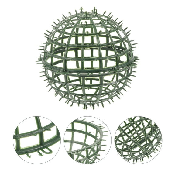 REOFLYUP 4Pcs Green Plastic Topiary Frames for Home Use Grass Ball Rack with Smooth Surface