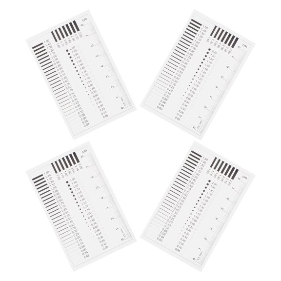 REOFLYUP 4Pcs High Precision Diameter and Line Width Ruler for Industrial Crack and Scratch Measurement