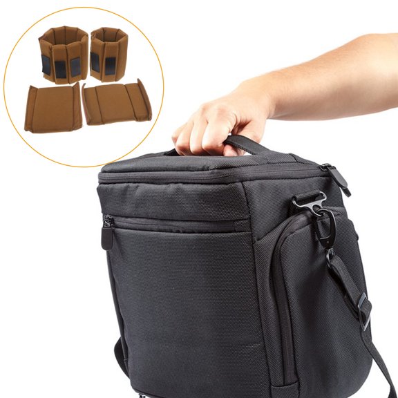 REOFLYUP Camera Bag Inserts Light Brown Polyester Epe Foam Adjustable Compartments