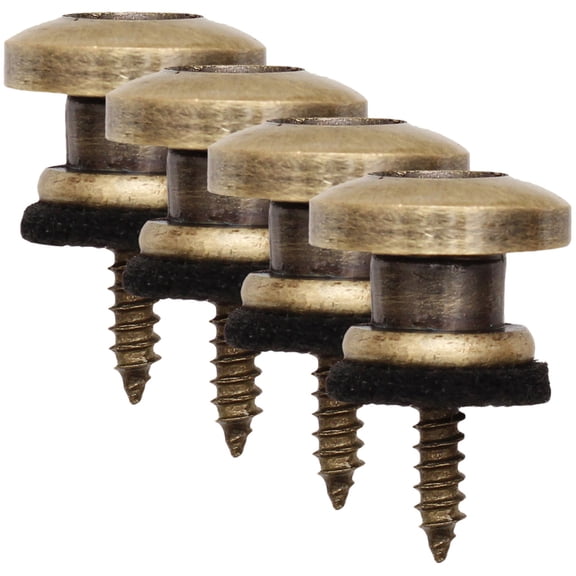 REOFLYUP 4Pcs Guitar Strap Locking Buttons Plated Gold Metal Strap Pegs with Smooth Electroplated Surface