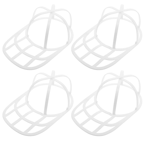 REOFLYUP 4Pcs Plastic Baseball Cap Washing Cage with Universal Fit for Machine Laundry White