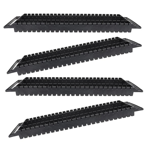 REOFLYUP 4-Pack Plastic PCB Board Anti-Static Holder with 25 Slots for Safe Electronic Circuit Storage and Organization
