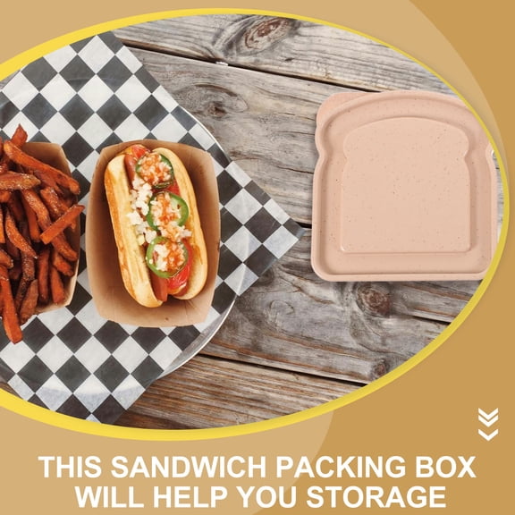 REOFLYUP 4Pcs Sandwich Storage Boxes with Easy Open Lid Assorted Colors Reusable Containers for Camping