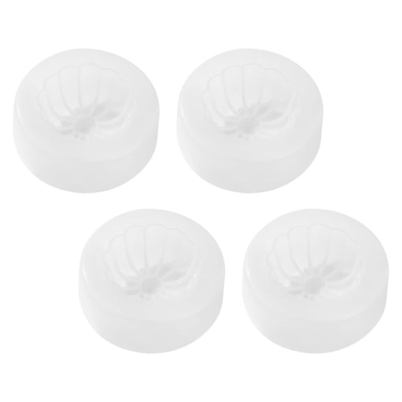 REOFLYUP 4Pcs White Round Burger Bun Mould for Home Cooking Dough Shaping and Steamed Bun Making Tool