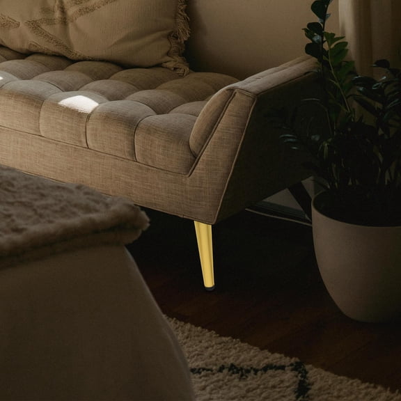 REOFLYUP 4pcs Angled Furniture Legs Set for Modern Sofa Golden Metal Sturdy Support Design