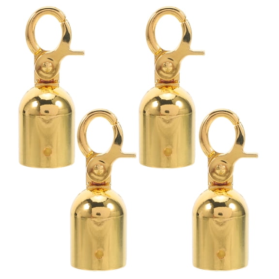 REOFLYUP 4pcs Cord End Stopper Rope Hook Silver Safety Protection General Users Banister Rails