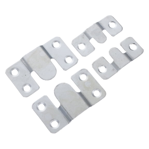 REOFLYUP 4Pcs Plated Silver Picture Hanging Brackets Heavy Duty Flush Mount Hardware for Wall Decor