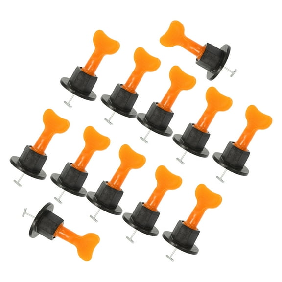 REOFLYUP 50 Sets Floor Leveling Tool Kit with Orange Plastic Tile Levelers for Construction