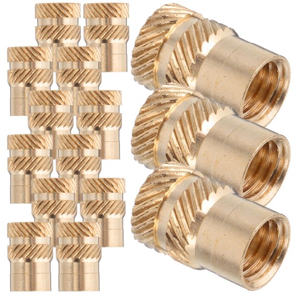 REOFLYUP 50Pcs Brass Knurled Threaded Inserts Heat Set Inserts for Plastic with Enhanced Grip and Durable Construction