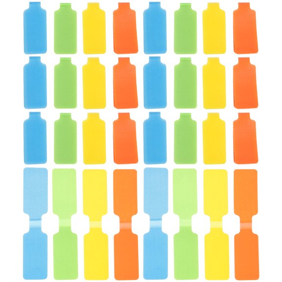 REOFLYUP 50pcs Reusable Cable Identification Stickers Nylon Assorted Color Labels for Wires