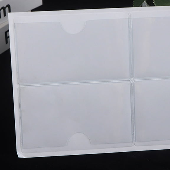 REOFLYUP 50Pcs Transparent Self Adhesive Label Holders Clear PVC Sleeves for Inventory Management