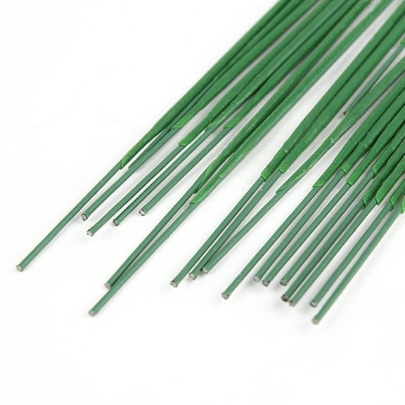 REOFLYUP 50pcs Floral Paddle Wire Green Iron Wire for Craft Design and Decorations