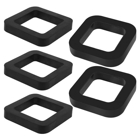 REOFLYUP 5Pcs Black Trailer Hitch Noise Reducer Rubber Pad Shock Absorption Cushion