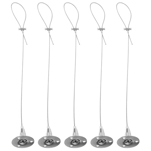 REOFLYUP 5-Pack Zinc Alloy Curtain Wire Hanging System for Ceiling and Picture Display, and Easy to Install