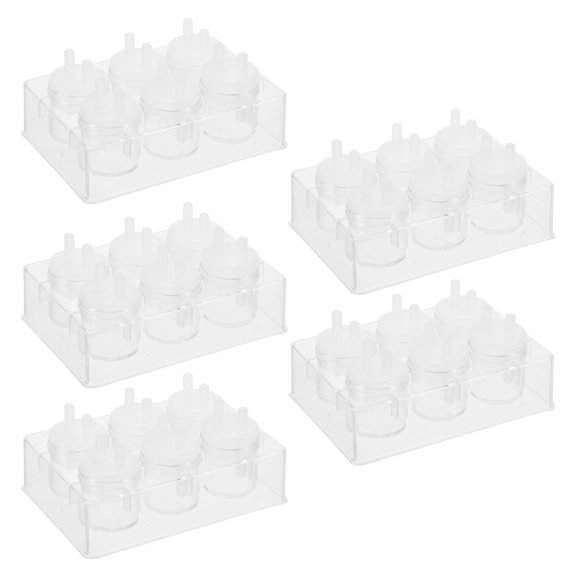 REOFLYUP 5Pcs Flat Tissue Culture Plates with Lids 6 Well Clear Plastic Reaction Boards for Science Lab Equipment