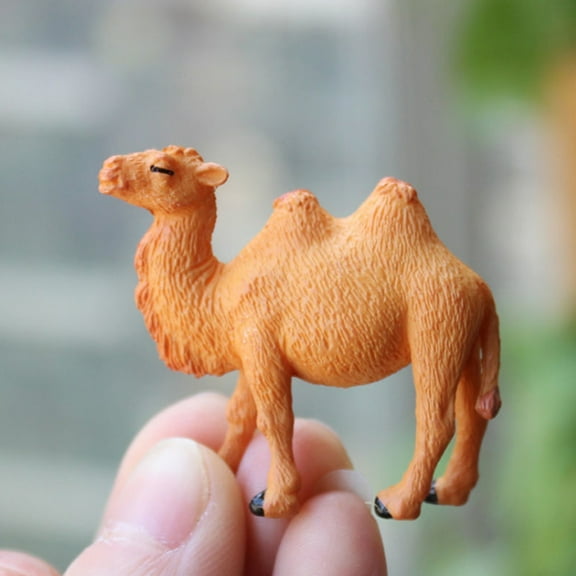 REOFLYUP 5Pcs Light Brown Resin Camel Figurines Desktop Statues for Table Decoration