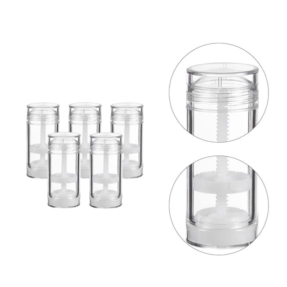 REOFLYUP 5Pcs Premium PP Material Empty Deodorant Containers with Rotating Bottom for DIY Creams