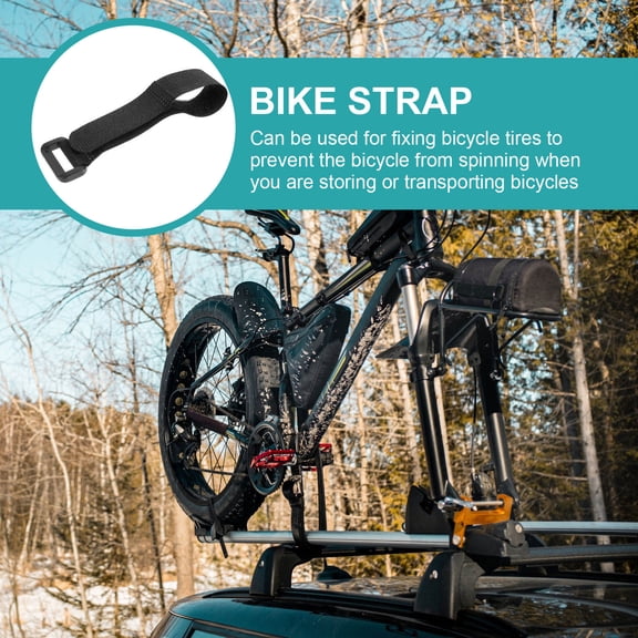 REOFLYUP 6Pcs Black Cycle Wheel Straps Fastening Cable Reusable for Bikes and Equipment