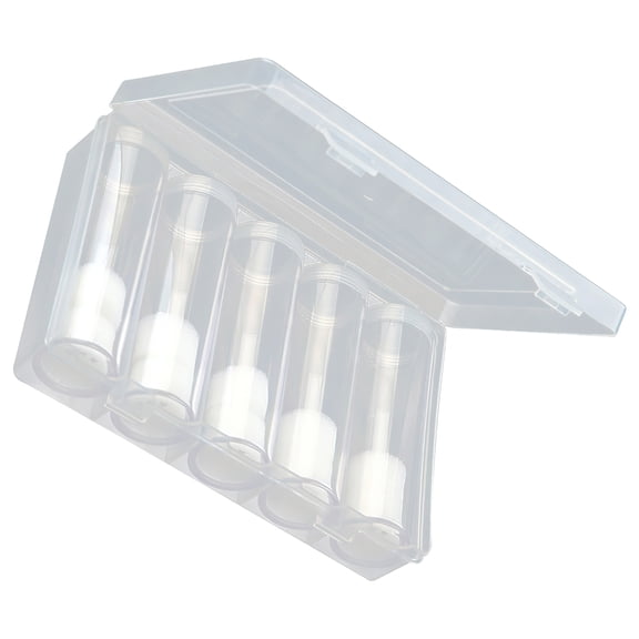 REOFLYUP 6Pcs Clear Plastic Coin Storage Case with Snap Cover for Coin Capsule Protection
