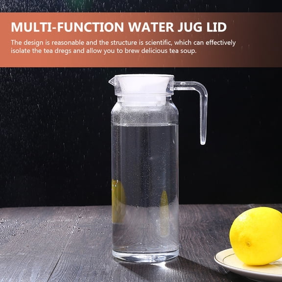 REOFLYUP 6Pcs White Pitcher Lids Household Carafe Covers Multi-Function Water Jug Accessories