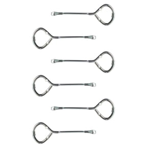 REOFLYUP Plated Silver Steel Can Opener, High Tensile Strength, Compact and Portable, 6Pcs