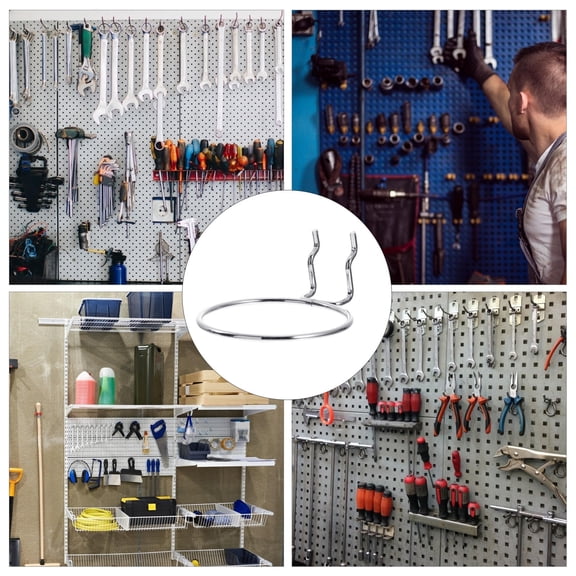 REOFLYUP 6-Pack Steel Pegboard Hooks Plated for Display Racks and Supermarket Shelves, and Easy to Install