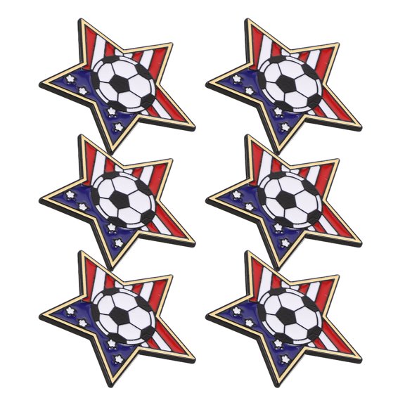 REOFLYUP 6Pcs Usa Soccer Badge Enamel Pin with Fine Craftsmanship for Jacket Or Bag
