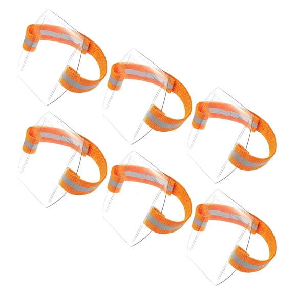 REOFLYUP 6Pcs Multifunctional Horizontal Arm Badge Holder with Transparent PVC Id Sleeve Orange