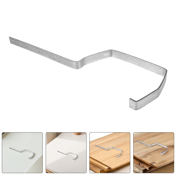 REOFLYUP 6Pcs Weather Resistant Metal Gutter Holder Brackets Plated Silver Roof Gutter Support for Home Installation