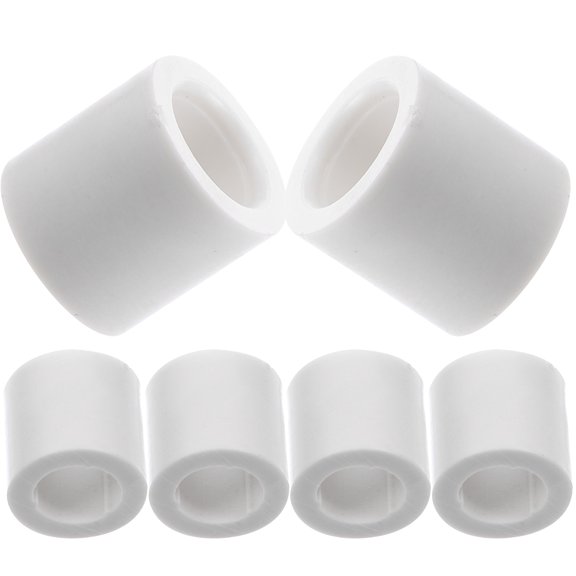 REOFLYUP Smooth White Plastic Pool Cue Ferrules, Durable and Easy to Use, 6Pcs