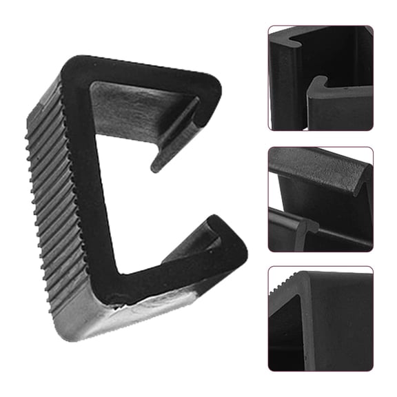 REOFLYUP Black Plastic Wicker Furniture Clamps Sofa Sectional Connectors for Outdoor Patio Use