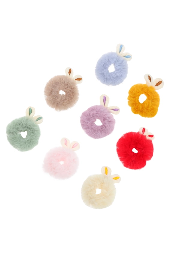 Bunny Ear Hair Scrunchies Assorted Colors Elastic Hair Ties for Comfortable and Stylish Hair Styling