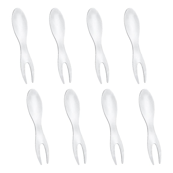 REOFLYUP 8Pcs Portable Stainless Steel Fruit Pick Forks for Home and Outdoor Use