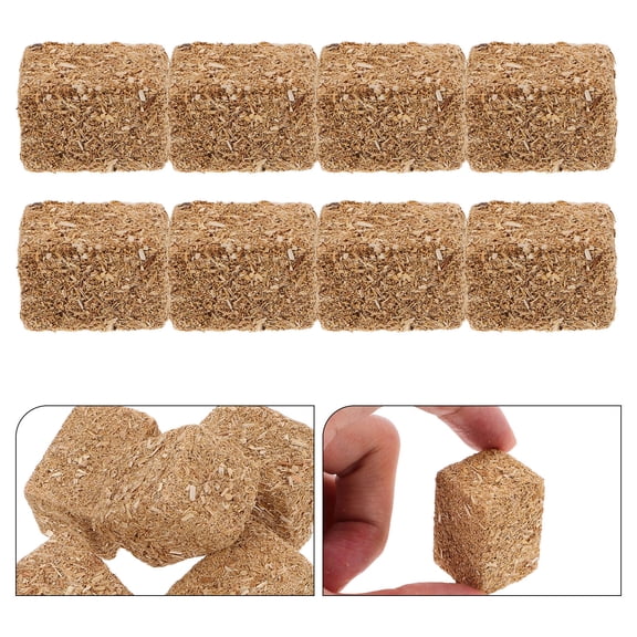 REOFLYUP 8Pcs Wooden Decorative Haystack Model for Autumn Garden and Yard Scene Layout Decoration